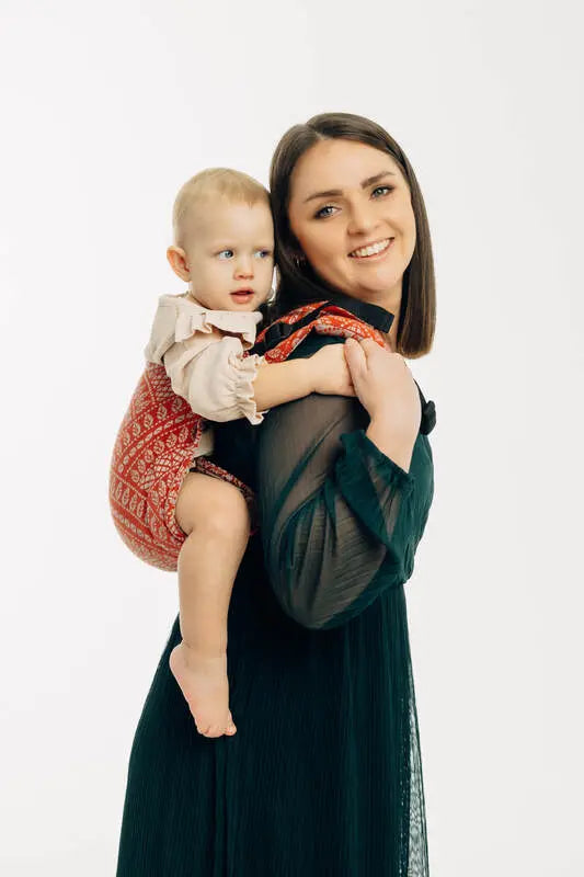 Lenny Buckle Onbuhimo PRO baby carrier, jacquard weave (100% cotton) - PEACOCK'S TAIL - HOLIDAY - Woven Baby Size - Standard-Size - Toddler   buckle_onbu_pro_carriers    #