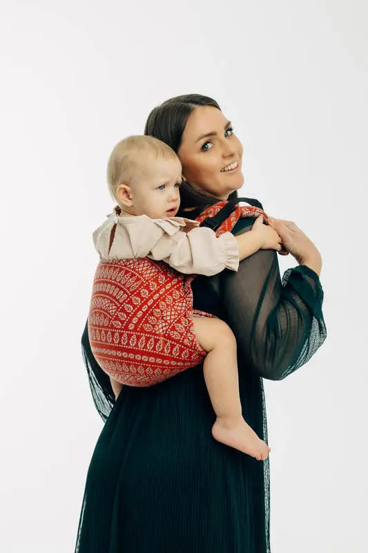 Lenny Buckle Onbuhimo PRO baby carrier, jacquard weave (100% cotton) - PEACOCK'S TAIL - HOLIDAY - Woven Baby Size - Standard-Size - Toddler   buckle_onbu_pro_carriers    #