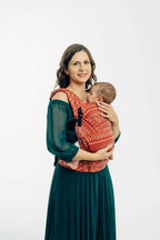 LennyLight Carrier, jacquard weave 100% cotton - PEACOCK'S TAIL - HOLIDAY - Woven Baby Standard   lenny_light    #