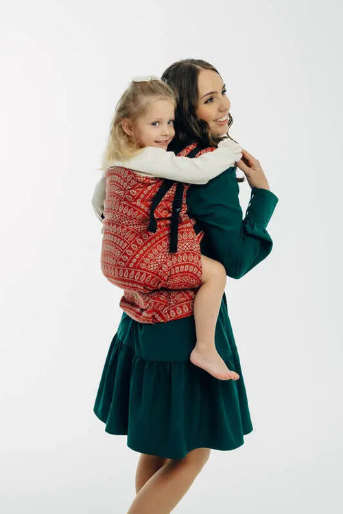 LennyPreschool Carrier, jacquard weave (100% cotton) - PEACOCK'S TAIL - HOLIDAY - Woven Baby Size - Preschool   lenny_preschool    #