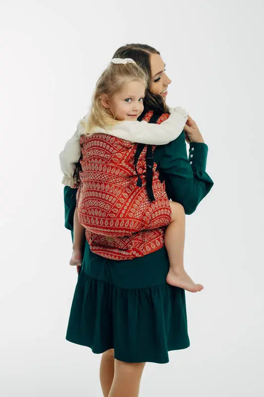 LennyPreschool Carrier, jacquard weave (100% cotton) - PEACOCK'S TAIL - HOLIDAY - Woven Baby Size - Preschool   lenny_preschool    #