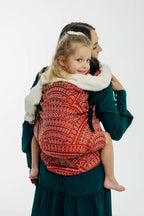 LennyPreschool Carrier, jacquard weave (100% cotton) - PEACOCK'S TAIL - HOLIDAY - Woven Baby Preschool   lenny_preschool    #
