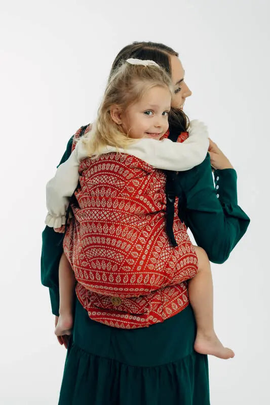 LennyPreschool Carrier, jacquard weave (100% cotton) - PEACOCK'S TAIL - HOLIDAY - Woven Baby Size - Preschool   lenny_preschool    #