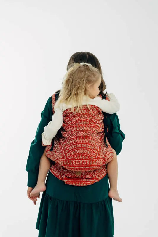 LennyPreschool Carrier, jacquard weave (100% cotton) - PEACOCK'S TAIL - HOLIDAY - Woven Baby Size - Preschool   lenny_preschool    #