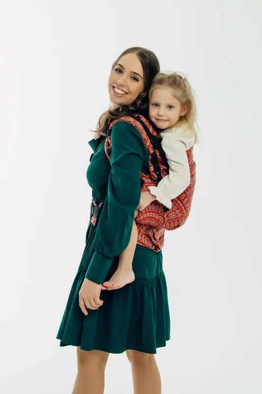 LennyPreschool Carrier, jacquard weave (100% cotton) - PEACOCK'S TAIL - HOLIDAY - Woven Baby Preschool   lenny_preschool    #