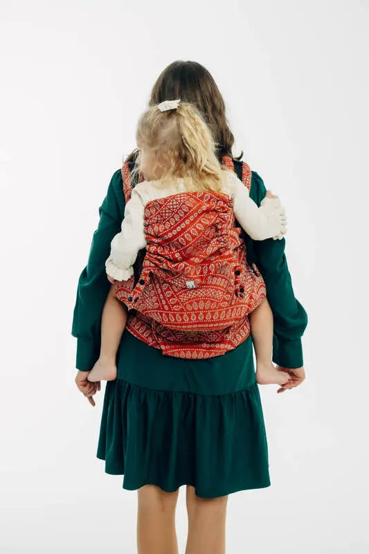LennyPreschool Carrier, jacquard weave (100% cotton) - PEACOCK'S TAIL - HOLIDAY - Woven Baby Preschool   lenny_preschool    #
