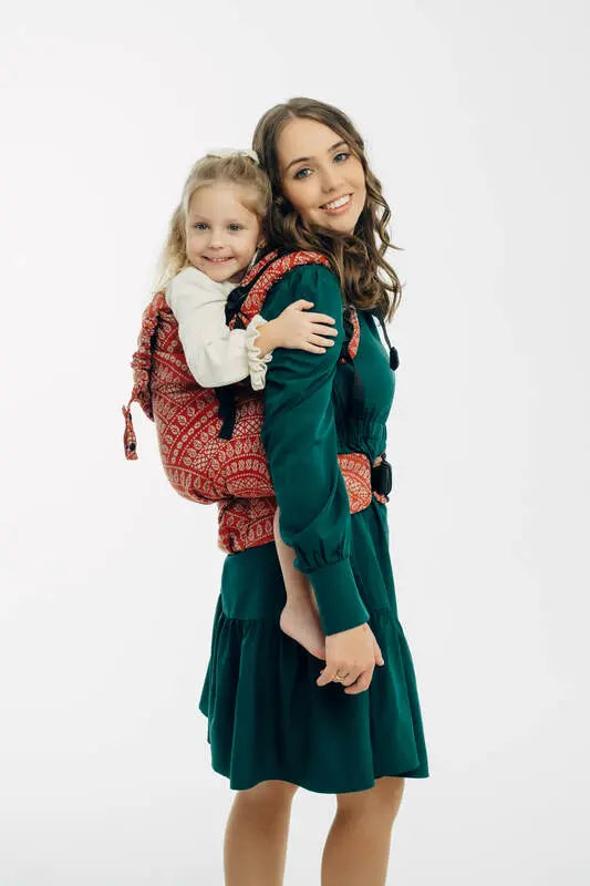 LennyPreschool Carrier, jacquard weave (100% cotton) - PEACOCK'S TAIL - HOLIDAY - Woven Baby Preschool   lenny_preschool    #