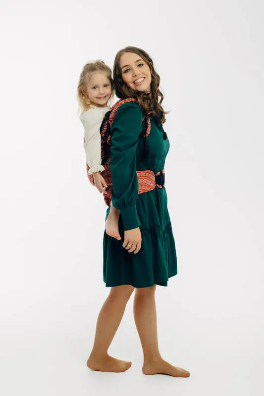 LennyPreschool Carrier, jacquard weave (100% cotton) - PEACOCK'S TAIL - HOLIDAY - Woven Baby Preschool   lenny_preschool    #