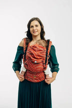 LennyUpGrade PRO Carrier, jacquard weave 100% cotton - PEACOCK'S TAIL - HOLIDAY - Woven Baby Standard   lenny_upgrade_pro    #
