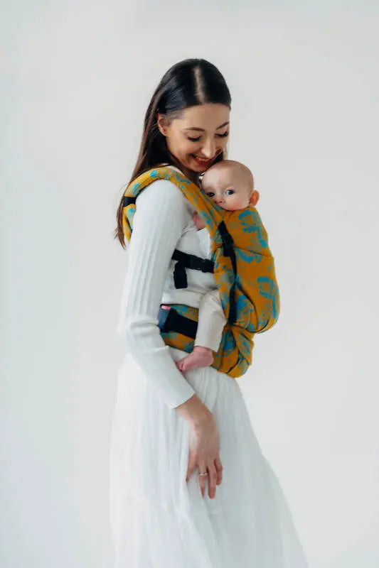 LennyLight Carrier, jacquard weave 100% cotton - RETRO'N'ROSES - ROSARIUM - Woven Baby Standard   lenny_light    #