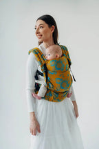 LennyLight Carrier, jacquard weave 100% cotton - RETRO'N'ROSES - ROSARIUM - Woven Baby Standard   lenny_light    #
