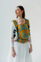 LennyLight Carrier, jacquard weave 100% cotton - RETRO'N'ROSES - ROSARIUM - Woven Baby Standard   lenny_light    #