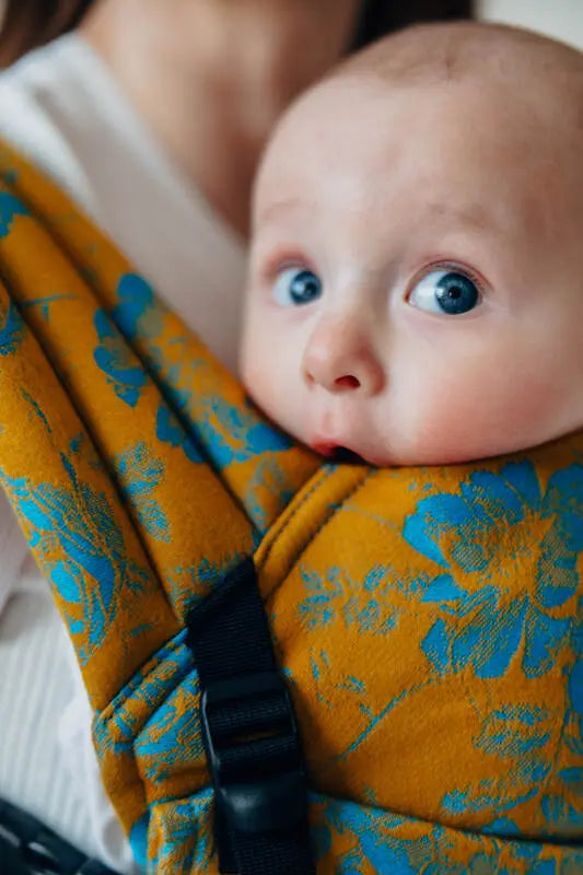 LennyLight Carrier, jacquard weave 100% cotton - RETRO'N'ROSES - ROSARIUM - Woven Baby Standard   lenny_light    #