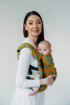 LennyLight Carrier, jacquard weave 100% cotton - RETRO'N'ROSES - ROSARIUM - Woven Baby Standard   lenny_light    #