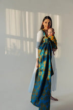 Baby Wrap, Jacquard Weave (100% cotton) - RETRO'N'ROSES - ROSARIUM - Woven Baby XS - 4   long_woven_wraps    #