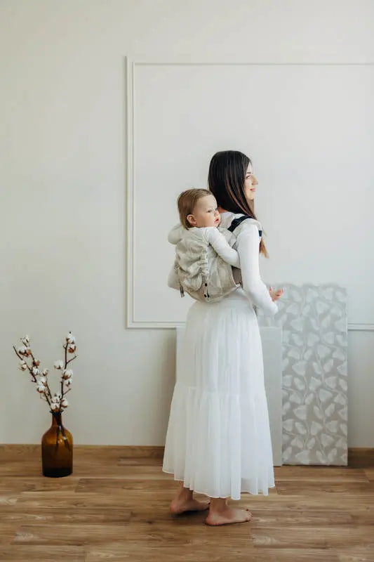 Lenny Buckle Onbuhimo PRO baby carrier, jacquard weave (50% cotton, 25% hemp, 25% lyocell) - VIRIDIFLORA - CONNECT - Woven Baby Standard   buckle_onbu_pro_carriers    #