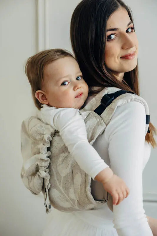 Lenny Buckle Onbuhimo PRO baby carrier, jacquard weave (50% cotton, 25% hemp, 25% lyocell) - VIRIDIFLORA - CONNECT - Woven Baby Standard   buckle_onbu_pro_carriers    #