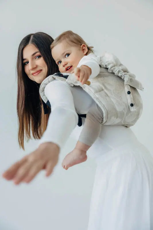 Lenny Buckle Onbuhimo PRO baby carrier, jacquard weave (50% cotton, 25% hemp, 25% lyocell) - VIRIDIFLORA - CONNECT - Woven Baby Size - Standard-Size - Toddler   buckle_onbu_pro_carriers    #