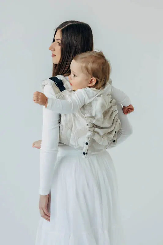 Lenny Buckle Onbuhimo PRO baby carrier, jacquard weave (50% cotton, 25% hemp, 25% lyocell) - VIRIDIFLORA - CONNECT - Woven Baby Standard   buckle_onbu_pro_carriers    #