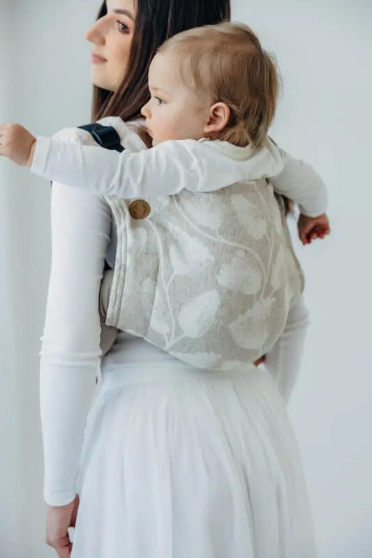 Lenny Buckle Onbuhimo PRO baby carrier, jacquard weave (50% cotton, 25% hemp, 25% lyocell) - VIRIDIFLORA - CONNECT - Woven Baby Standard   buckle_onbu_pro_carriers    #