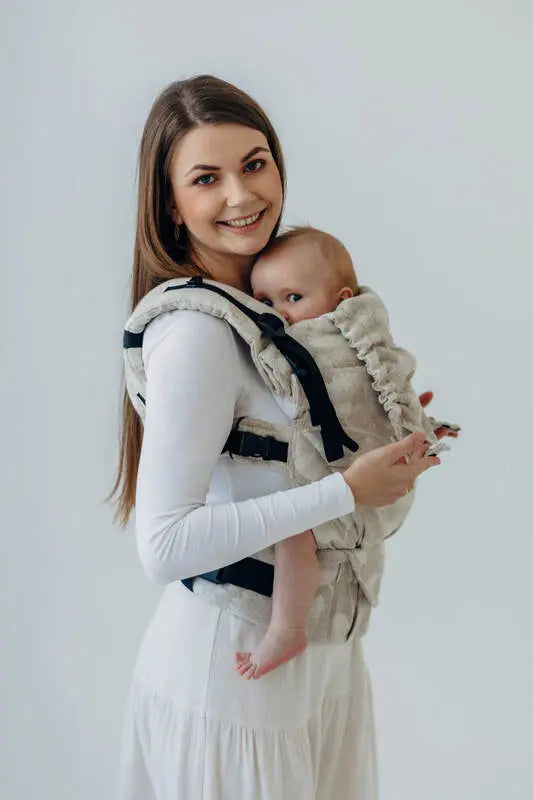 LennyUpGrade PRO Carrier, jacquard weave (50% cotton, 25% hemp, 25% lyocell) - VIRIDIFLORA - CONNECT - Woven Baby Size - Standard   lenny_upgrade_pro    #