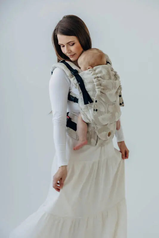 LennyUpGrade PRO Carrier, jacquard weave (50% cotton, 25% hemp, 25% lyocell) - VIRIDIFLORA - CONNECT - Woven Baby Size - Standard   lenny_upgrade_pro    #