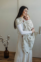 Ring Sling, Jacquard Weave (50% cotton, 25% hemp, 25% lyocell), with gathered shoulder - VIRIDIFLORA - CONNECT - standard 1.8m (grade B) - Woven Baby Title - Default Title   ring_slings    #