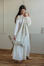 Ring Sling, Jacquard Weave (50% cotton, 25% hemp, 25% lyocell), with gathered shoulder - VIRIDIFLORA - CONNECT - standard 1.8m (grade B) - Woven Baby Title - Default Title   ring_slings    #