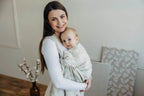 Baby Wrap, Jacquard Weave (50% cotton, 25% hemp, 25% lyocell) - VIRIDIFLORA - CONNECT - Woven Baby XS - 4   long_woven_wraps    #