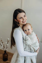 Baby Wrap, Jacquard Weave (50% cotton, 25% hemp, 25% lyocell) - VIRIDIFLORA - CONNECT - Woven Baby XS - 4   long_woven_wraps    #