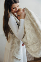 Baby Wrap, Jacquard Weave (50% cotton, 25% hemp, 25% lyocell) - VIRIDIFLORA - CONNECT (grade B) - Woven Baby Size - XS   long_woven_wraps    #