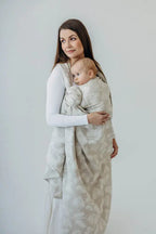 Baby Wrap, Jacquard Weave (50% cotton, 25% hemp, 25% lyocell) - VIRIDIFLORA - CONNECT - Woven Baby XS - 4   long_woven_wraps    #