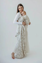 Baby Wrap, Jacquard Weave (50% cotton, 25% hemp, 25% lyocell) - VIRIDIFLORA - CONNECT - Woven Baby XS - 4   long_woven_wraps    #