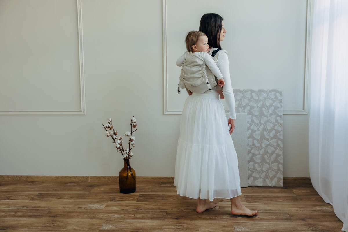 Lenny Buckle Onbuhimo PRO baby carrier, broken-twill weave (50% cotton, 25% hemp, 25% lyocell) - AIRY (grade B) - Woven Baby Size - Standard   buckle_onbu_pro_carriers    #