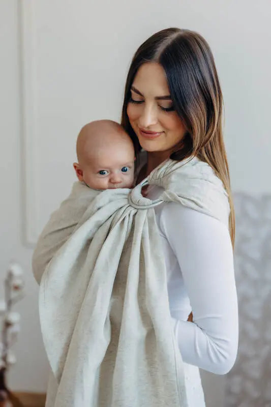 Ring Sling, Broken twill Weave (50% cotton, 25% hemp, 25% lyocell), with gathered shoulder - AIRY - standard 1.8m - Woven Baby    ring_slings    #