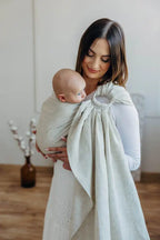 Ring Sling, Broken twill Weave (50% cotton, 25% hemp, 25% lyocell), with gathered shoulder - AIRY - standard 1.8m - Woven Baby    ring_slings    #