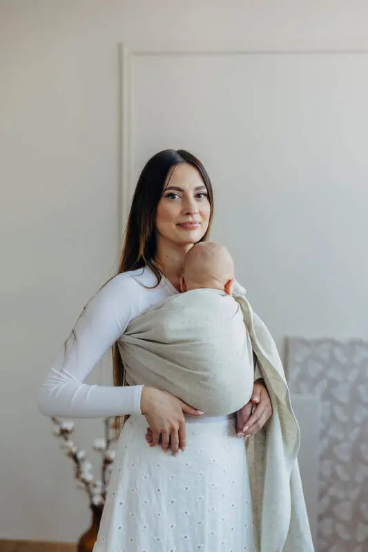 Ring Sling, Broken twill Weave (50% cotton, 25% hemp, 25% lyocell), with gathered shoulder - AIRY - standard 1.8m - Woven Baby    ring_slings    #