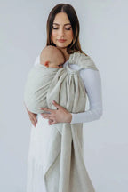 Ring Sling, Broken twill Weave (50% cotton, 25% hemp, 25% lyocell), with gathered shoulder - AIRY - standard 1.8m - Woven Baby    ring_slings    #
