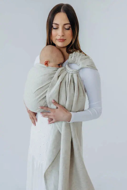Ring Sling, Broken twill Weave (50% cotton, 25% hemp, 25% lyocell), with gathered shoulder - AIRY - standard 1.8m - Woven Baby    ring_slings    #