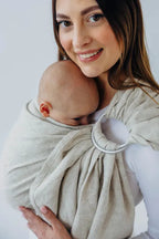 Ring Sling, Broken twill Weave (50% cotton, 25% hemp, 25% lyocell), with gathered shoulder - AIRY - standard 1.8m - Woven Baby    ring_slings    #