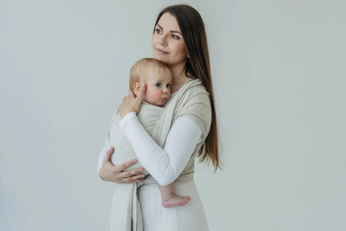 Baby Sling, Broken Twill Weave (50% cotton, 25% hemp, 25% lyocell) - AIRY - Woven Baby Size - L-Size - M-Size - S-Size - XL-Size - XS   long_woven_wraps    #