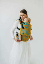 LennyUpGrade PRO Carrier, jacquard weave 100% cotton - RETRO'N'ROSES - ROSARIUM - Woven Baby Standard   lenny_upgrade_pro    #