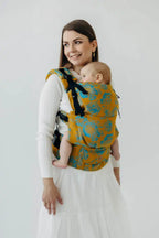 LennyUpGrade PRO Carrier, jacquard weave 100% cotton - RETRO'N'ROSES - ROSARIUM - Woven Baby Standard   lenny_upgrade_pro    #