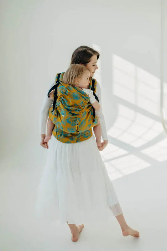 LennyPreschool Carrier, jacquard weave (100% cotton) - RETRO'N'ROSES - ROSARIUM - Woven Baby Preschool   lenny_preschool    #