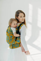 LennyPreschool Carrier, jacquard weave (100% cotton) - RETRO'N'ROSES - ROSARIUM - Woven Baby Preschool   lenny_preschool    #