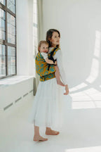 LennyPreschool Carrier, jacquard weave (100% cotton) - RETRO'N'ROSES - ROSARIUM - Woven Baby Preschool   lenny_preschool    #