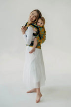 LennyPreschool Carrier, jacquard weave (100% cotton) - RETRO'N'ROSES - ROSARIUM - Woven Baby Preschool   lenny_preschool    #