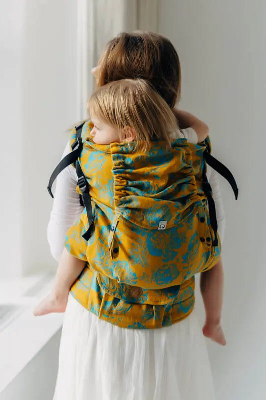 LennyPreschool Carrier, jacquard weave (100% cotton) - RETRO'N'ROSES - ROSARIUM - Woven Baby Preschool   lenny_preschool    #
