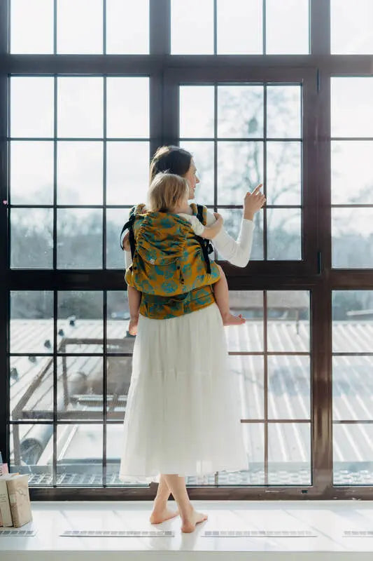 LennyPreschool Carrier, jacquard weave (100% cotton) - RETRO'N'ROSES - ROSARIUM - Woven Baby Preschool   lenny_preschool    #