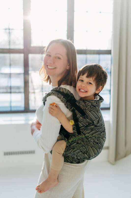 LennyPreschool Carrier, jacquard weave (100% cotton) - WILD SOUL - COCOON